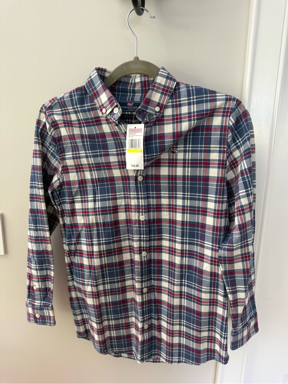 NWT Vineyard Vines Navy Plaid Flannel Button-Down Shirt